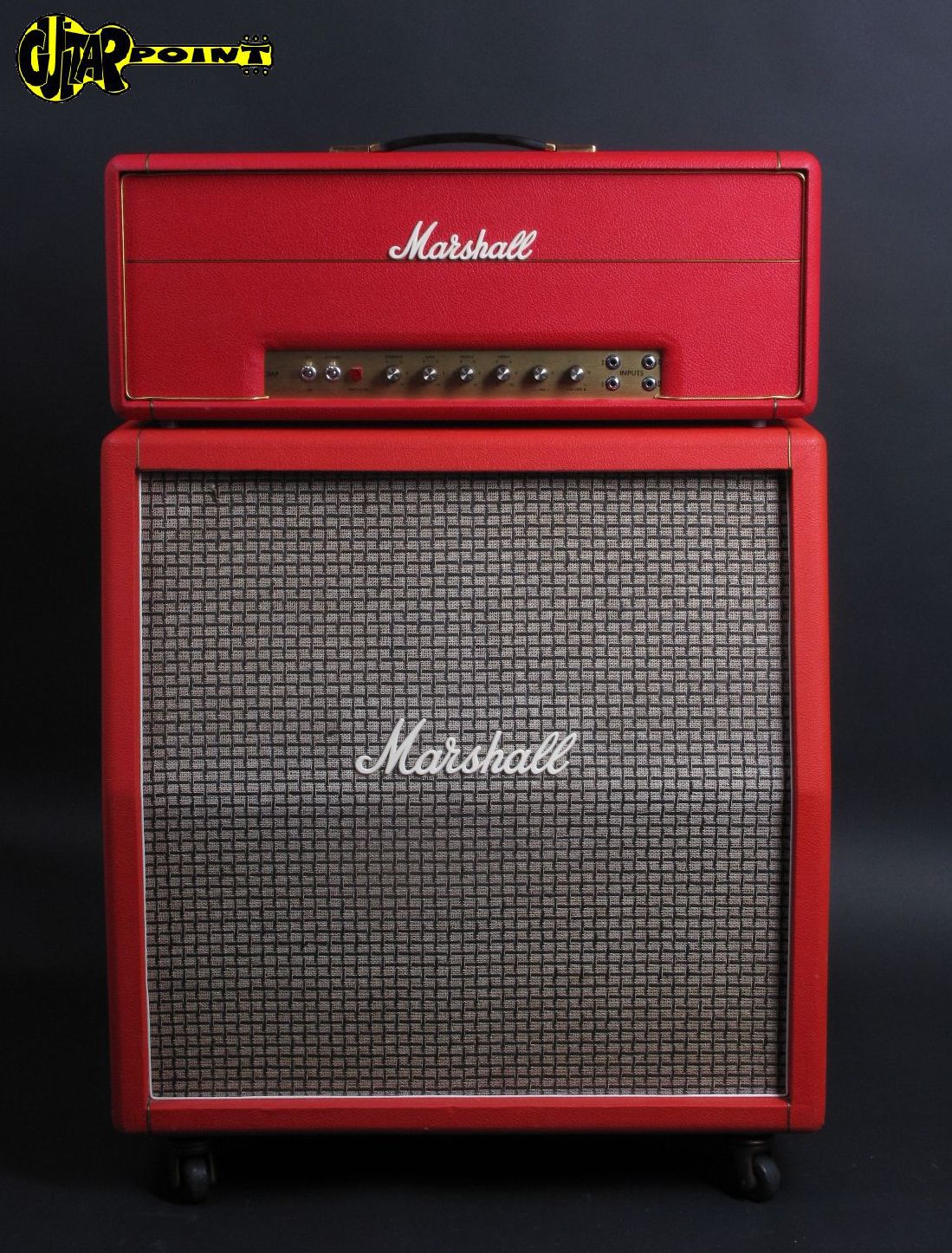 Marshall 1959 Superlead 100 Watt + 1935 4x12 1970 Red Levant Amp For 