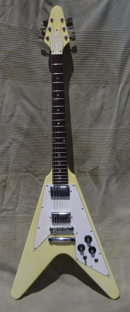 Gibson Flying V 1975 White Creme Guitar For Sale Hendrix Guitars 9783