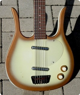 Danelectro Longhorn 6 String Bass 1964 Copper Burst Bass For Sale