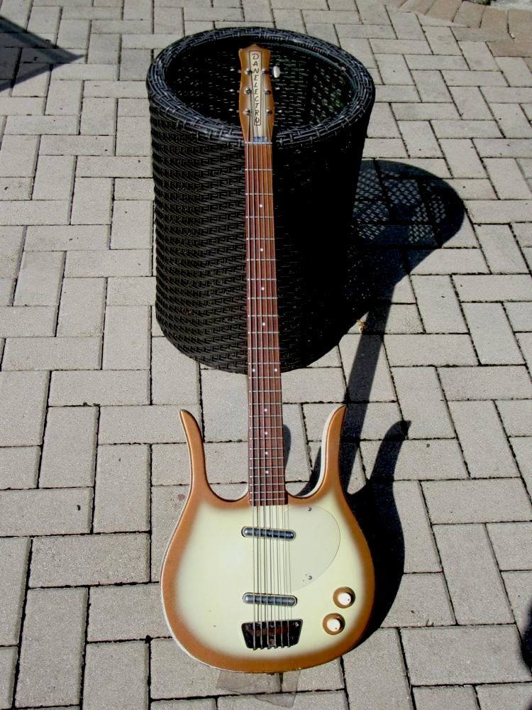 Danelectro Longhorn 6 String Bass 1964 Copper Burst Bass For Sale