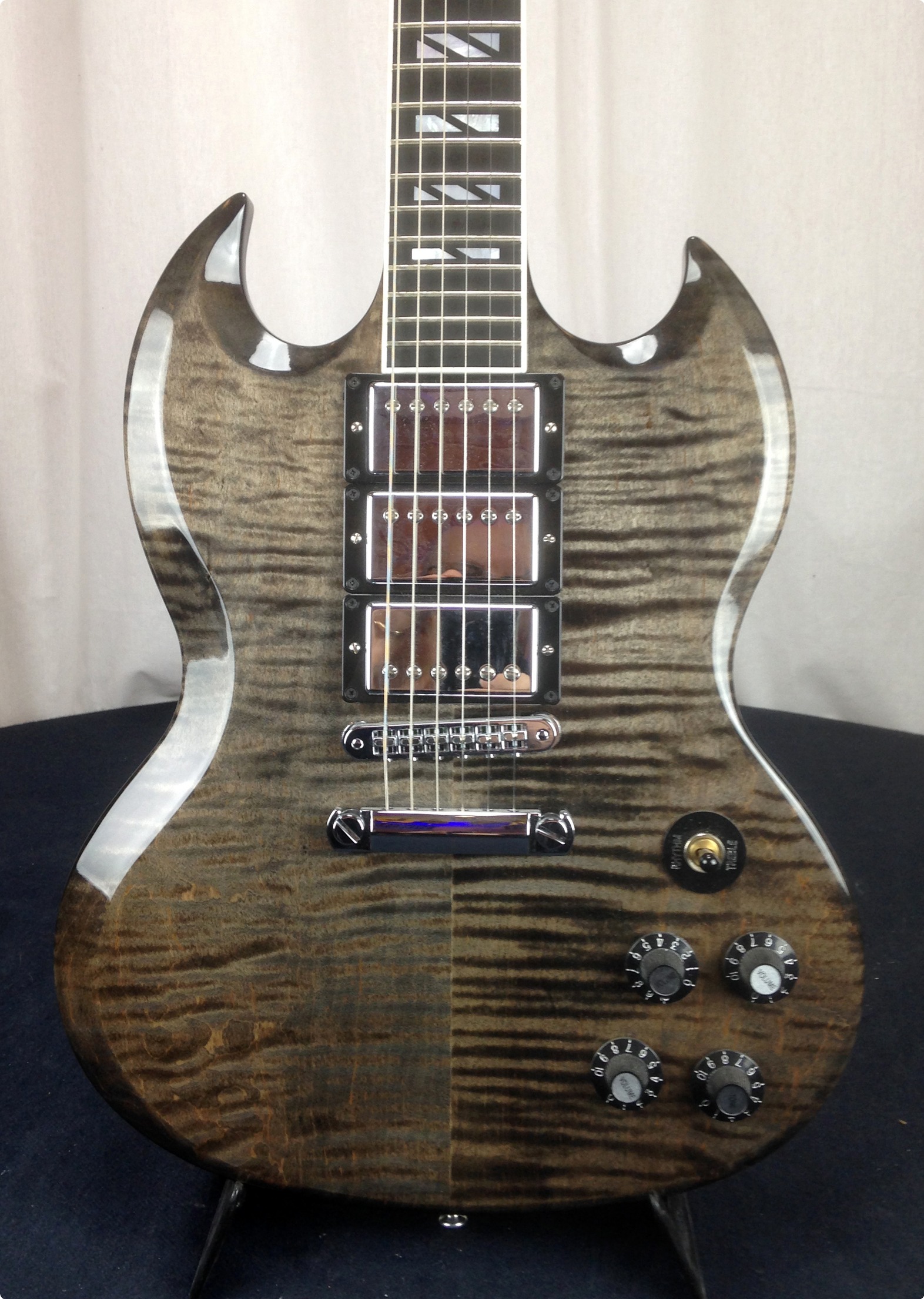 Gibson SG Supra 2012 Translucent Black Guitar For Sale Oscar Guitars