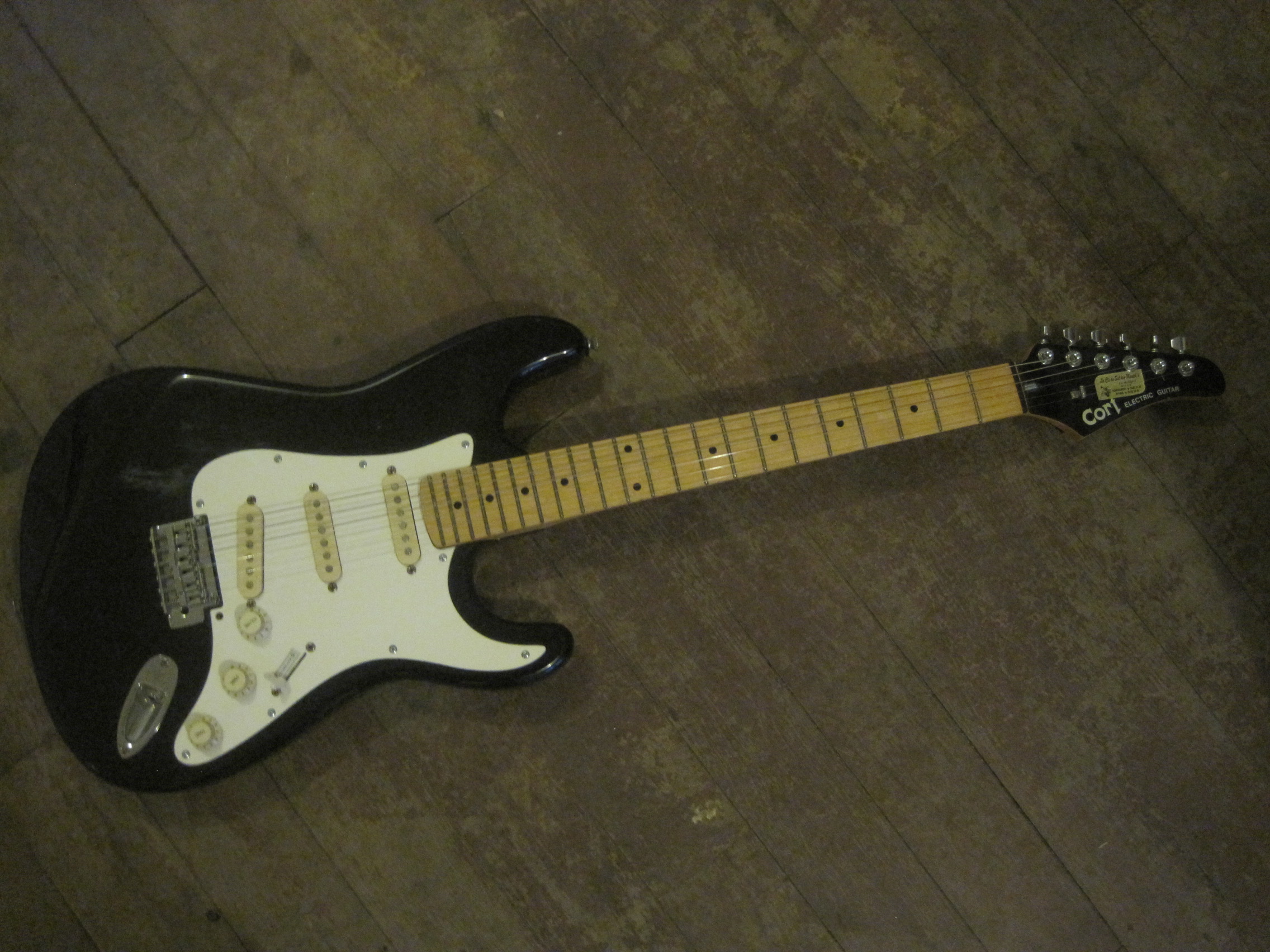 Cort Stratocaster 1980 Black Guitar For Sale