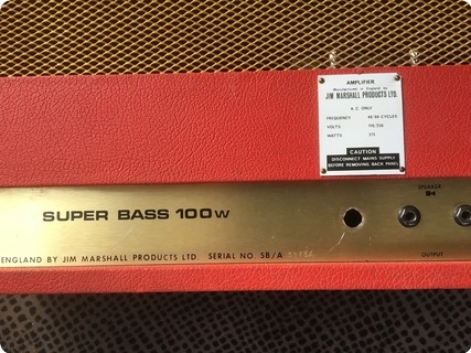 Marshall Super Bass 100 1969 Red