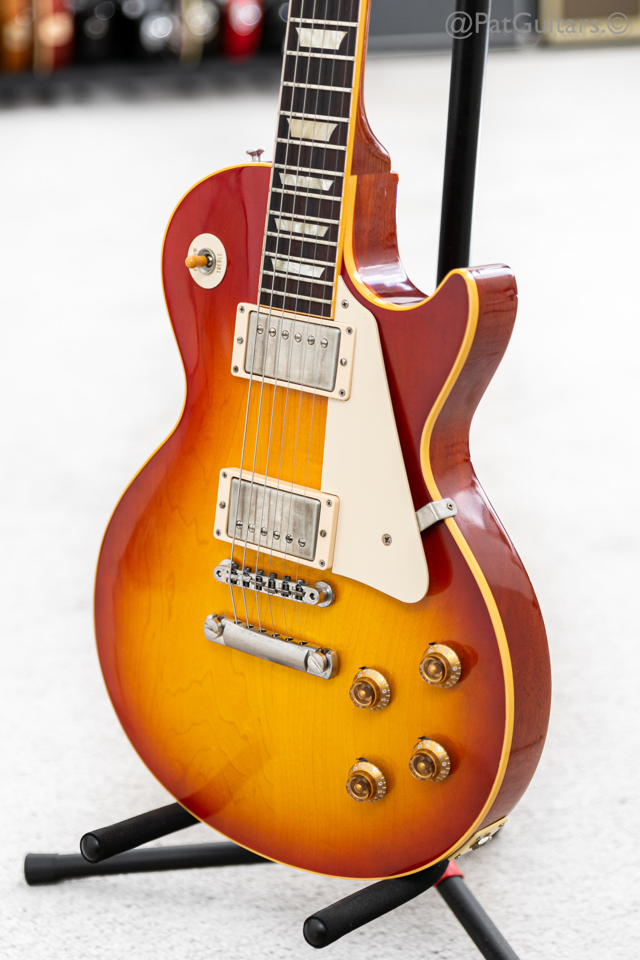 Gibson Custom Shop 58 Reissue Les Paul Vos Washed Cherry R8 1958 Plain Top 2008 Guitar For Sale