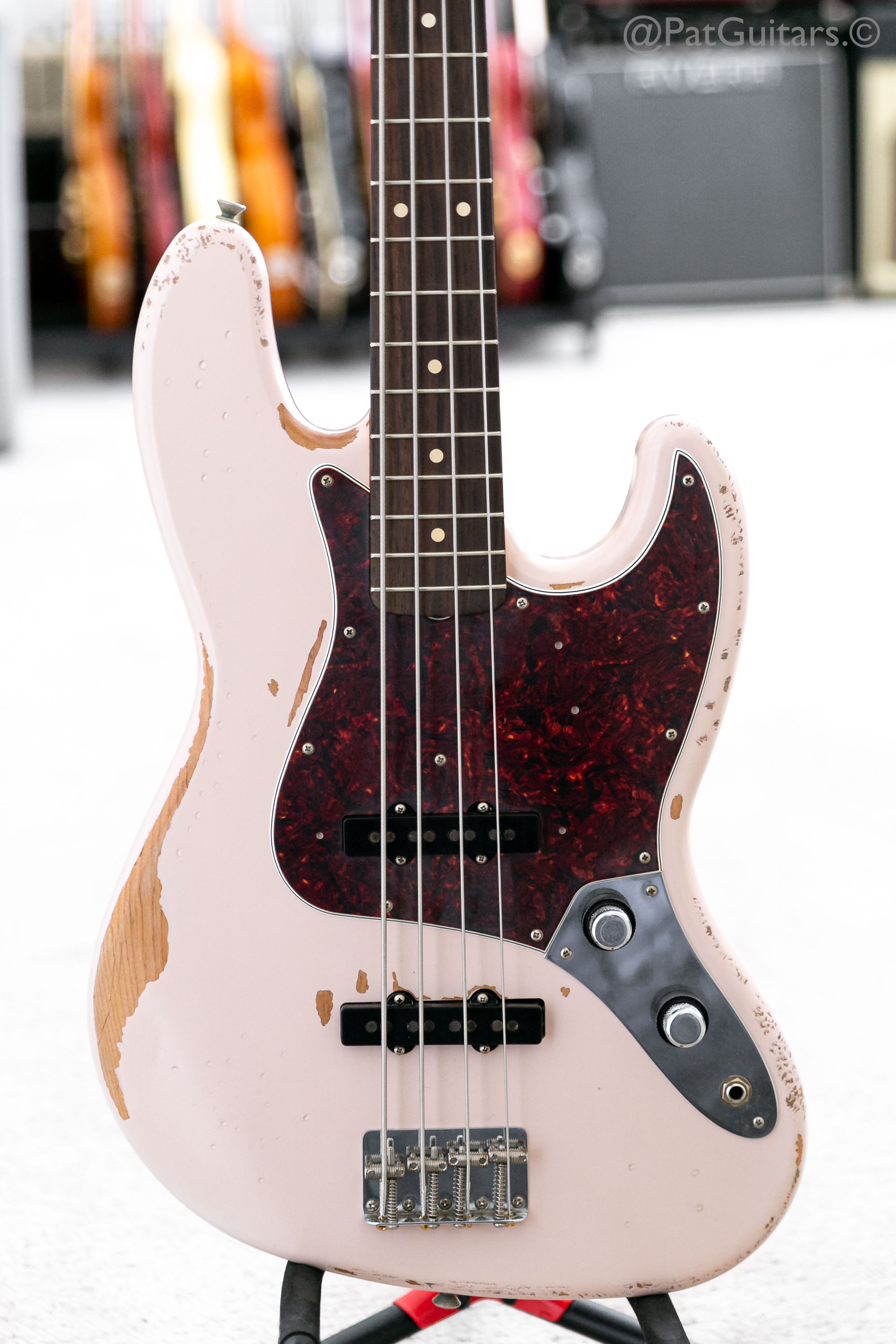 Fender Flea Signature Road Worn Jazz Bass In Shell Pink 2017 Bass For Sale 8083