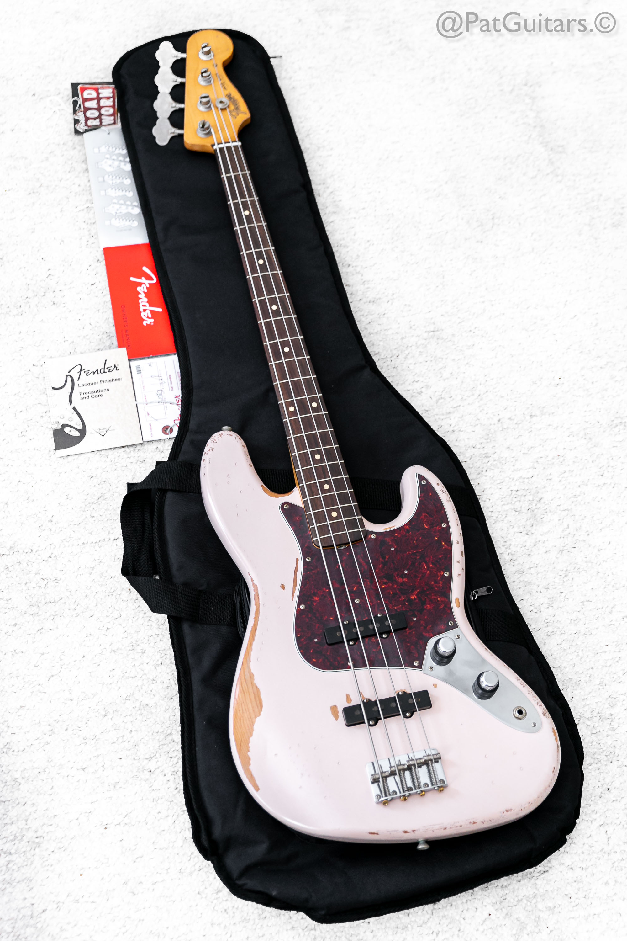 Fender Flea Signature Road Worn Jazz Bass In Shell Pink 2017 Bass For Sale