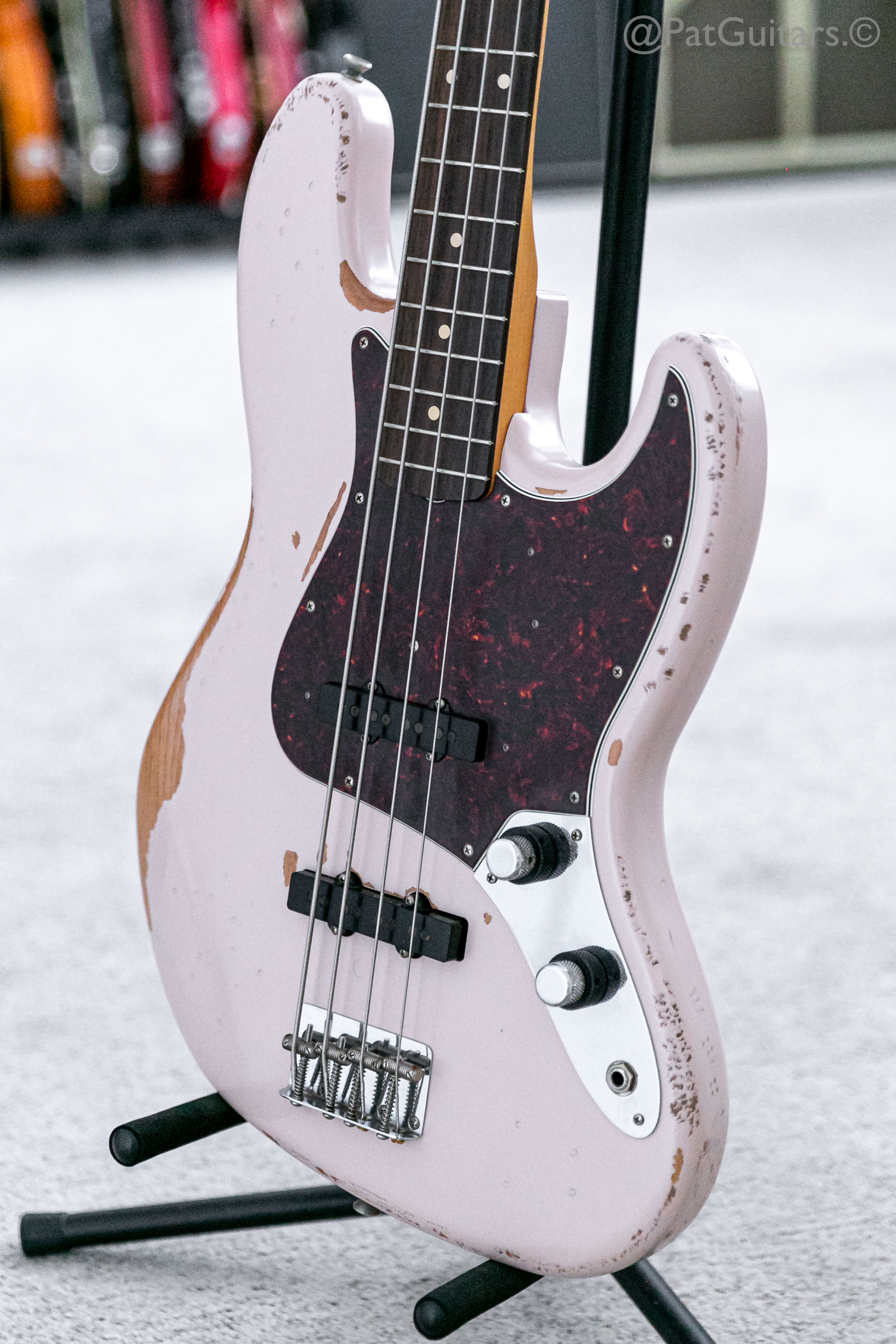 Fender Flea Signature Road Worn Jazz Bass In Shell Pink 2017 Bass For Sale