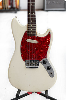 Fender Musicmaster Ii In Olympic White 6.2lbs. 23 Short Scale 1966