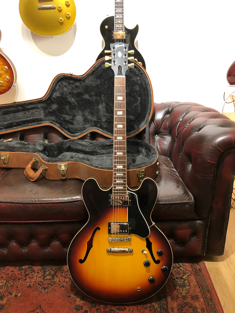 Gibson Memphis ES 335 Block Satin 2016 Sunset Burst Guitar For Sale The  Guitar Showroom.co.uk