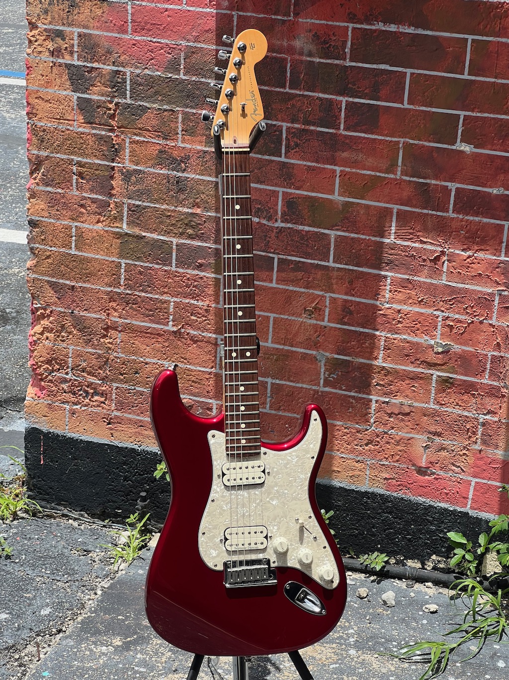 Fender Double Fat Strat 2000 Candy Apple Red Guitar For Sale Guitarbroker