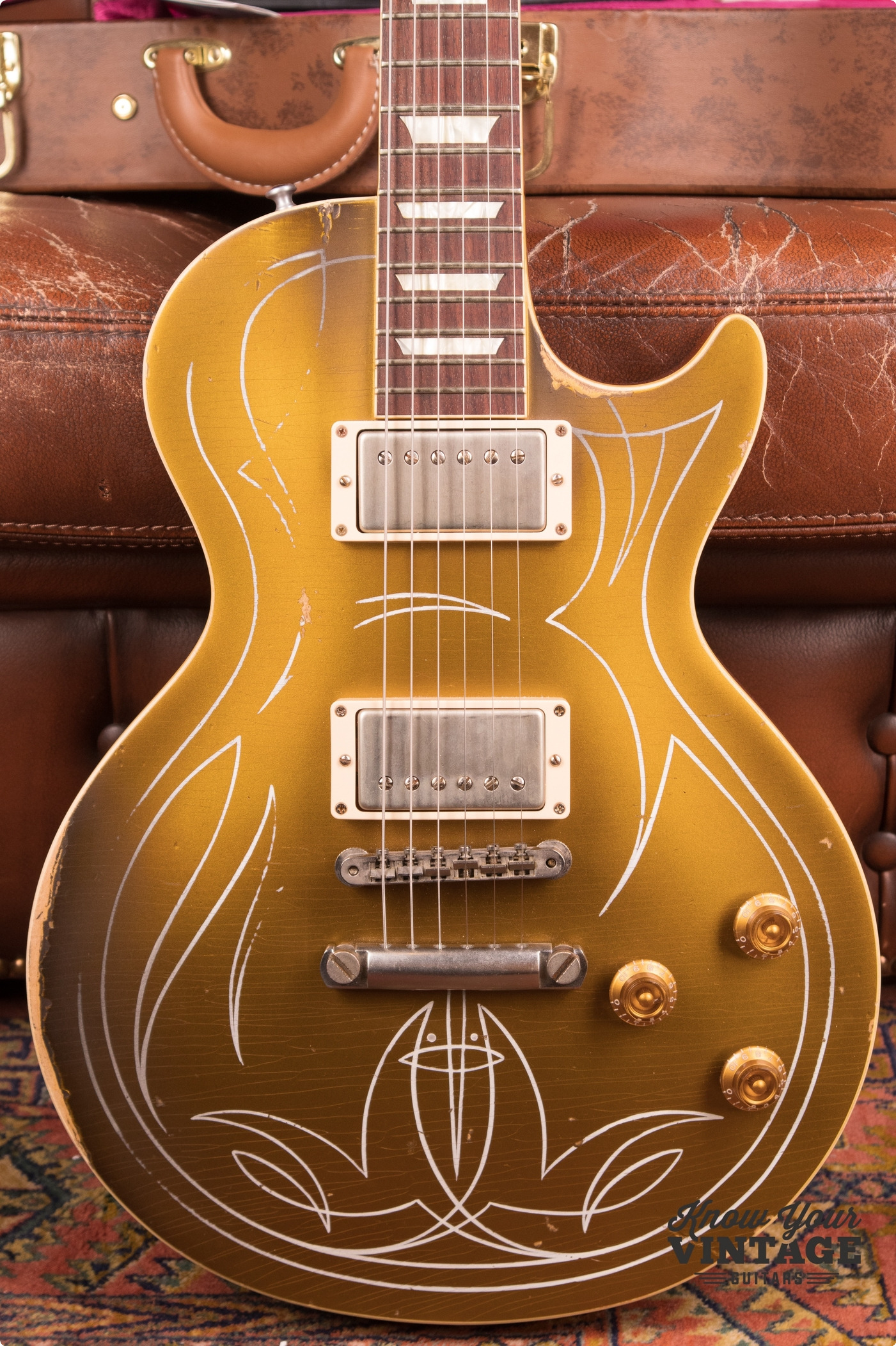 Gibson Gibson Billy Gibbons 57 Pinestripe Goldtop Aged 2014 Guitar For Sale Know Your Vintage