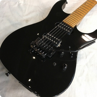 Hamer USA Centaura HH Rare Version With Flame Maple Neck 1995 Black Guitar  For Sale Takis Wood Store And Rare Instruments