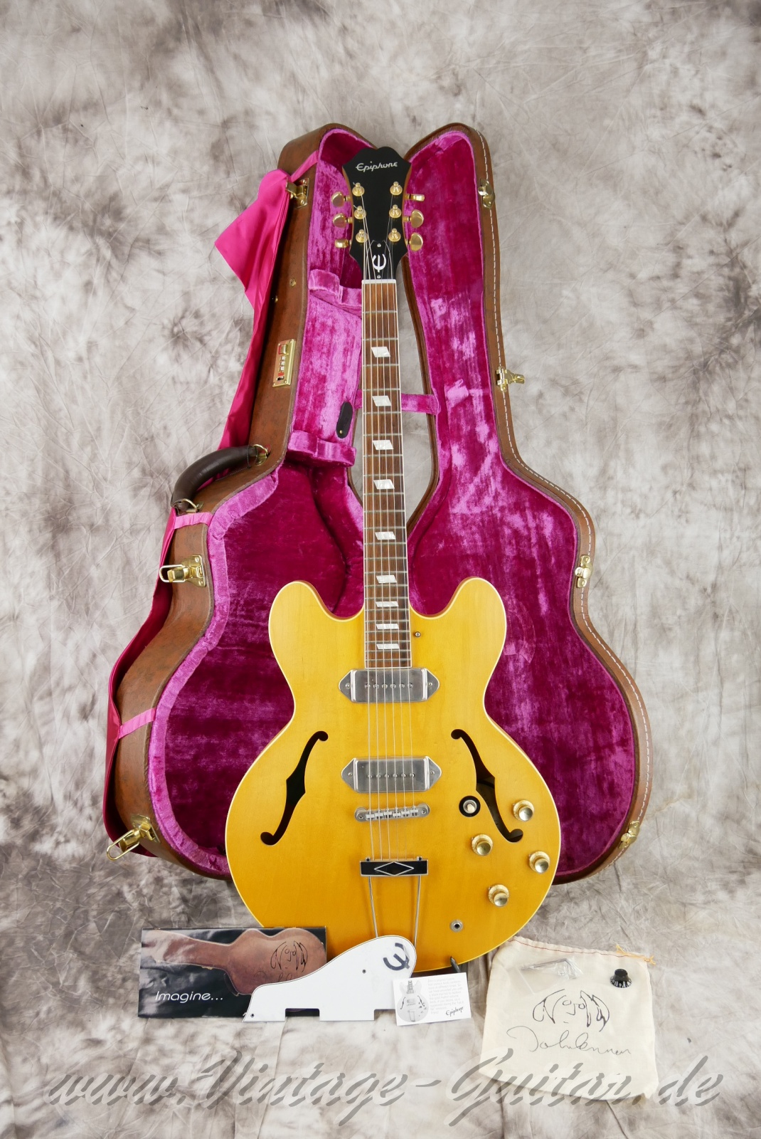 Epiphone E230TD John Lennon Revolution Casino 1990's Natural Guitar For  Sale Vintage Guitar Oldenburg