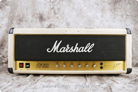 Marshall Jcm 800 Mod 2203 Full Stack 1983 White Tolex