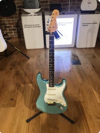 Fender Custom Shop 1965 Stratocaster #cz548544 2020 Relic Daphne Blue Sparkle