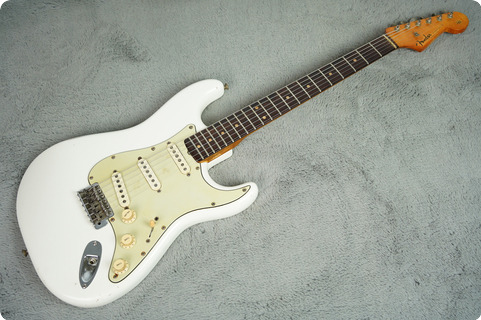 Fender Stratocaster 1961 White Refin Guitar For Sale ATB Guitars