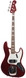 Fender Jazz Bass 75 Reissue Matching Headstock 2004 Candy Apple Red