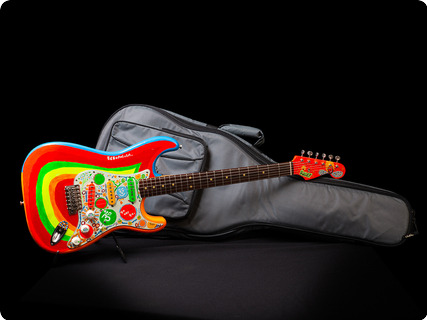 Fender Stratocaster Georges Harrison Rocky 1993 Hand Painted Psychedelic