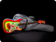 Fender Stratocaster Georges Harrison Rocky 1993 Hand Painted Psychedelic