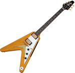 Gibson Custom Shop-FLYING V 1958 KORINA WHITE PICKGUARD 2H HT RW - VOS NATURAL