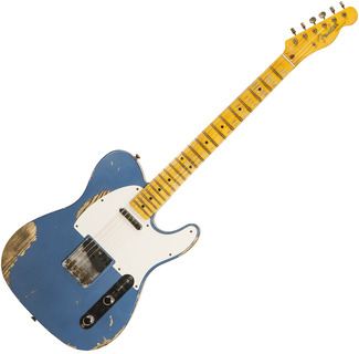 Fender Custom Shop Tele 1958 2s Ht Mn #cz550155   Heavy Relic Lake Placid Blue