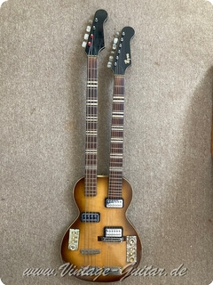 Hofner 191 Doubleneck Guitar   Bass Sunburst