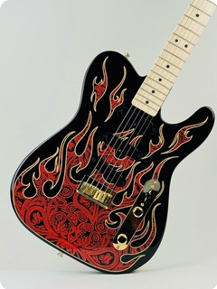 Fender James Burton Telecaster 2022 Black W/red Paisley Flames