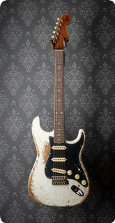 Fender Custom Shop Stratocaster Super Heavy Relic Dualmag Ii Olympic White