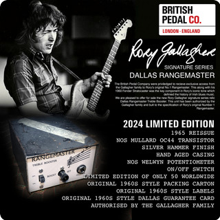 British Pedal Company Rory Gallagher Relic Rangemaster 2024 Silver