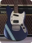 Fender Kurt Cobain Mustang 2012 Dark Lake Placid Blue With Stripe