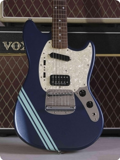 Fender Kurt Cobain Mustang  2012 Dark Lake Placid Blue With Stripe