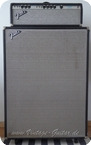 Fender-Bassmann 100 Top And 4x12'' Pyramid Cabinet-1977-Black Tolex