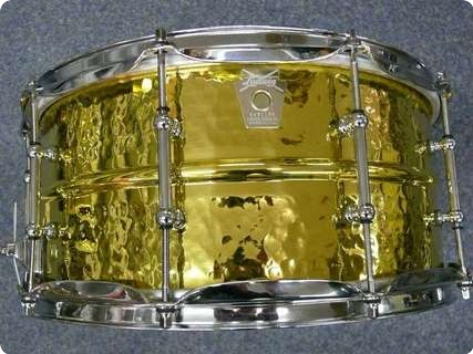 Ludwig Usa Hammered Brass Snaredrum Lb422bkt 2011