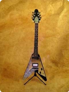 My Little Guitar Flying V Black / Rhinestone