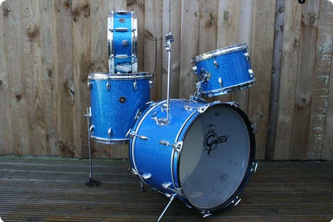 Gretsch Progressive Jazz 20, 12, 14 & Snare Original Blue 'glass' Sparkle