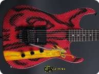 Jackson Dinky Graphic 1988 Graphic On Red Snakeskin Brush