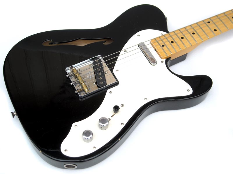 Fender Custom Shop Telecaster Thinline 2005 Black Guitar For Sale ...