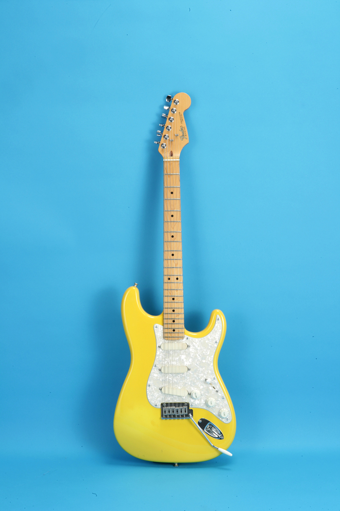 Fender Strat Plus 1989 Graffiti Yellow Guitar For Sale Jay Rosen Music