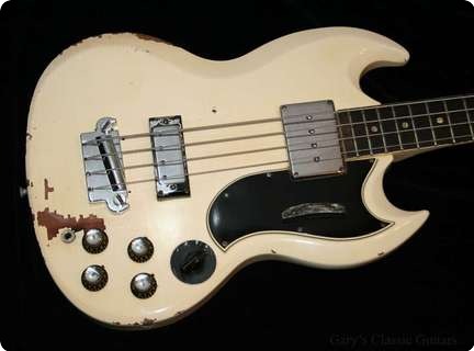 Gibson Eb 3 1965 Polaris White