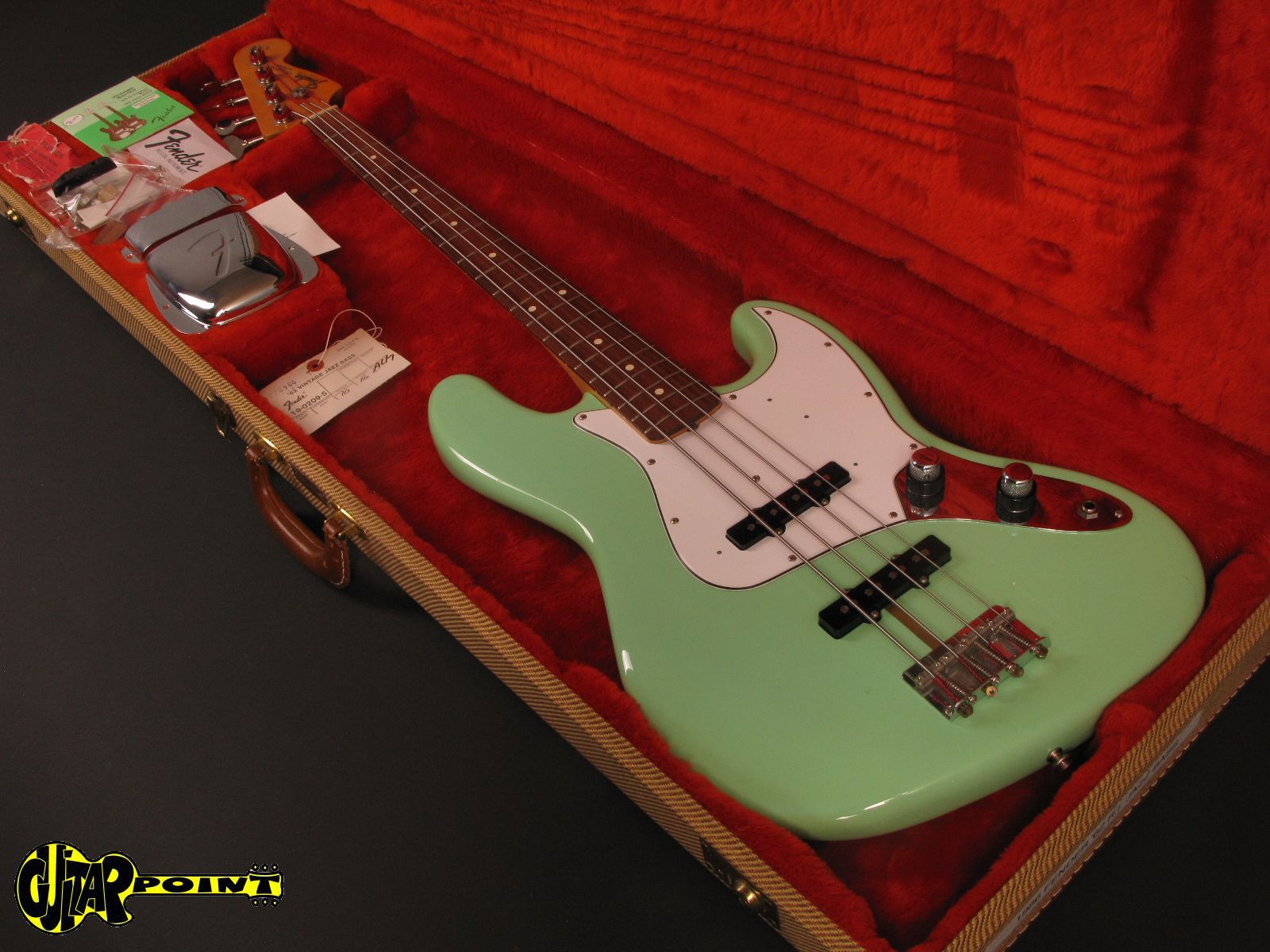 Fender Jazz Bass 62 Vintage Reissue 1986 Seafoam Green Bass For Sale