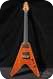 Anno Galama Flying V, Unique Flamed Cedar, Case 1980-Natural