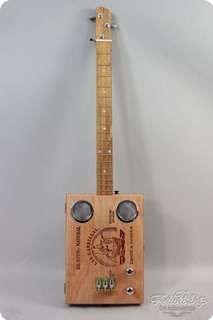 Daddy Mojo Red Dog Cigar Box 3 String Las Cabrillas Delta Blues Guitar