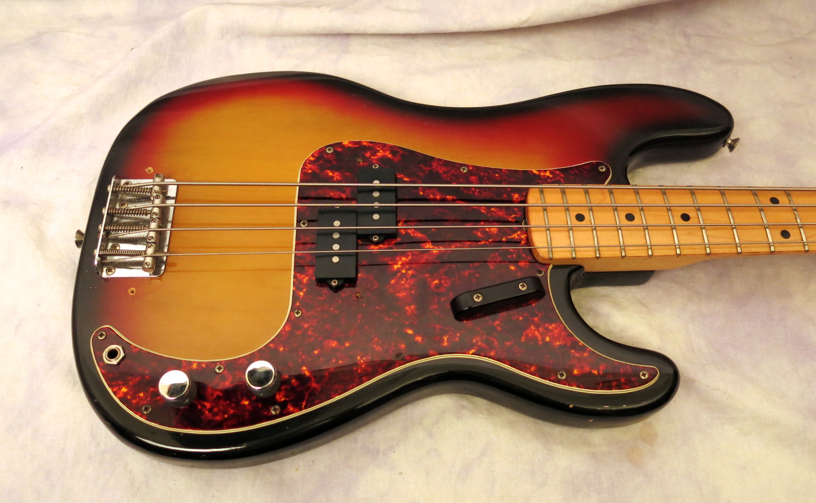 Fender Precision 1972 Sunburst Bass For Sale Andy Baxter Bass & Guitars Ltd