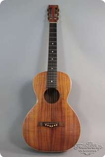 Weissenborn 0 Size Style B Parlor, All Flamed Koa 1925