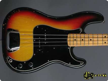 Fender Precision P Bass 1977 3 Tone Sunburst