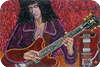Alex Mortimer Riffin In Deep Purple. An Original Portrait Of Ritchie Blackmore 364 2005 Original Art