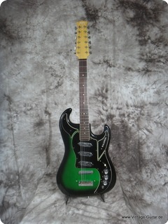 Burns Burns Made Baldwin Double Six 1967 Green Burst