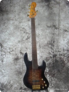 Börjes Bass And Guitar Design Jb Custom 5 Fretless 2013 Silky Sunburst