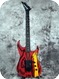 Jackson Dinky Graphic Red Snakeskin W. Yellow Dragon 1988 Red snake