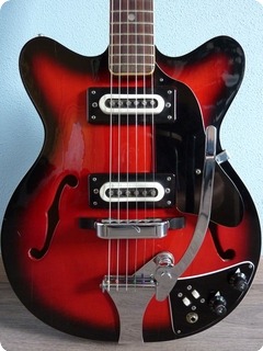 Kimberly / Teisco Thinline Archtop 1960 Red Sunburst